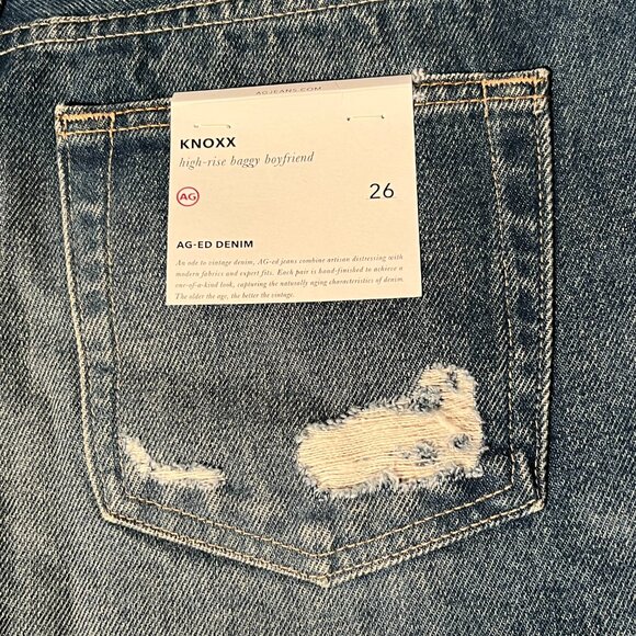 AG Adriano Goldschmied women's jeans 26 blue vintage high waist baggy boyfriend - Picture 13 of 16